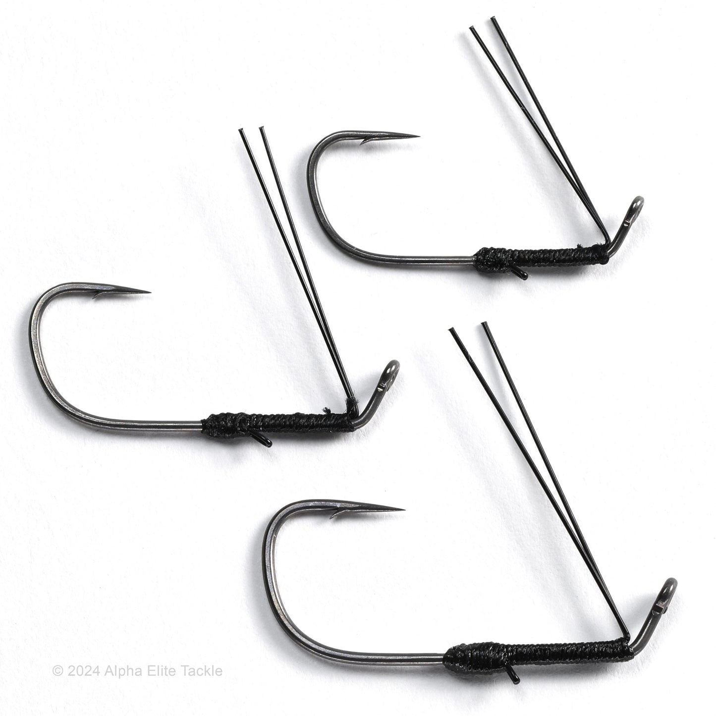 Close up of Decoy 153FF Hover Shot Strolling Hooks on white background