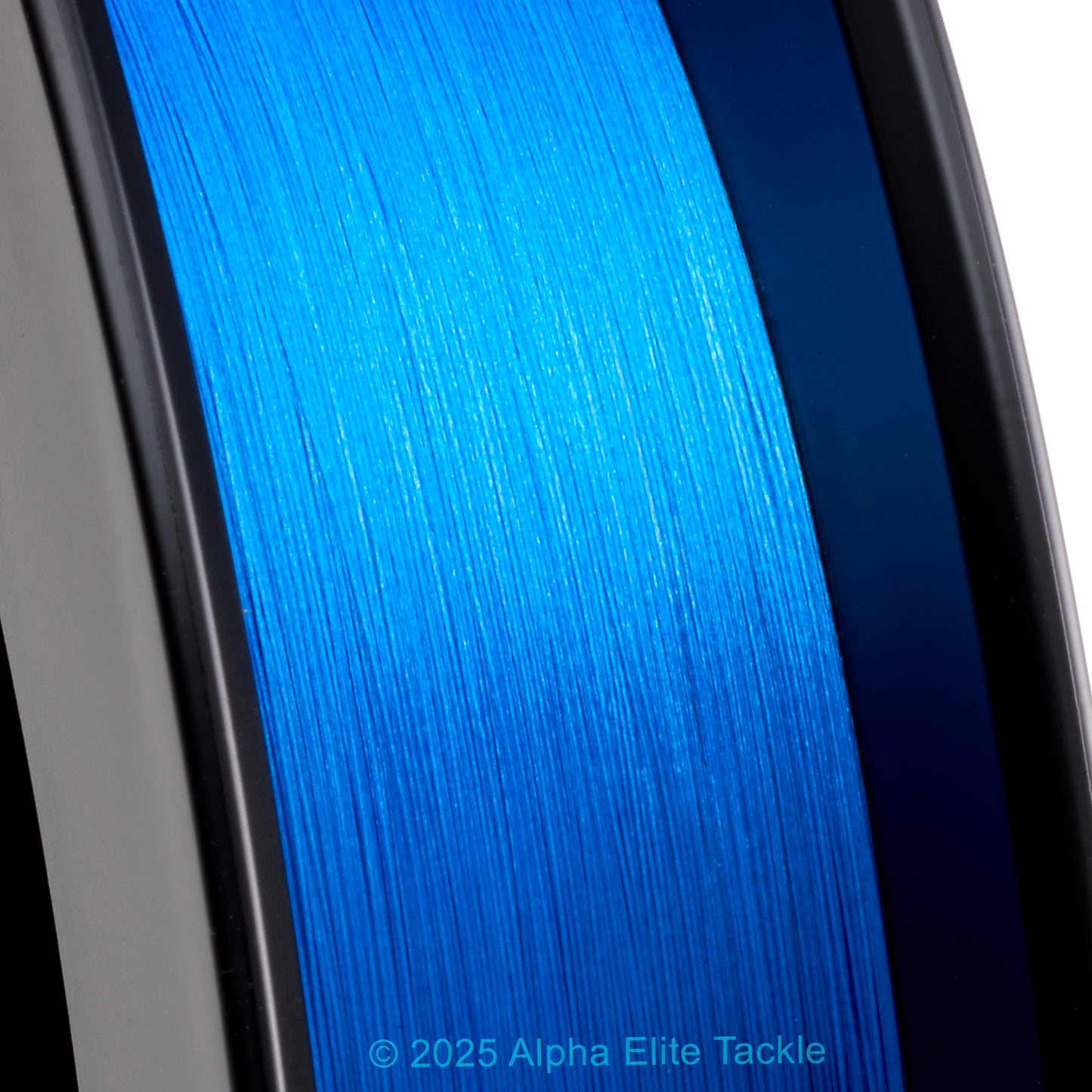 Close up of the Varivas PEx8 Premium Braid Fishing Line Ocean Blue Edition