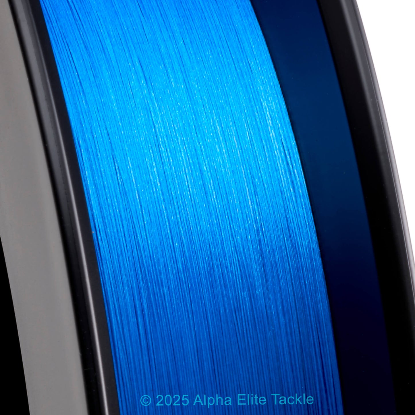 Close up of the Varivas PEx8 Premium Braid Fishing Line Ocean Blue Edition