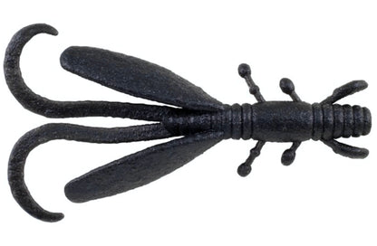 Black fishing lure on a white background