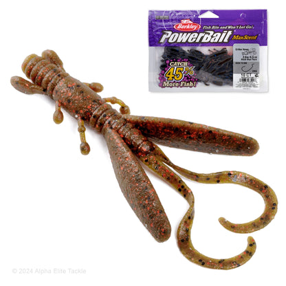 Berkley Maxscent Critter Hawg with packaging on a white background
