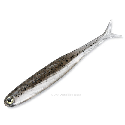 Close up of the DStyle Virola Shad Strolling Minnow in the color Japan Fish on a white background.