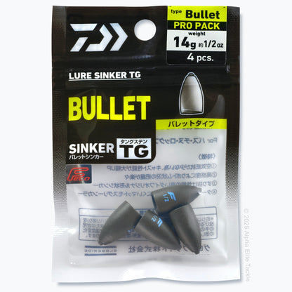 Packaged Lure Sinker TG Bullet Pro Pack with branding and product details.