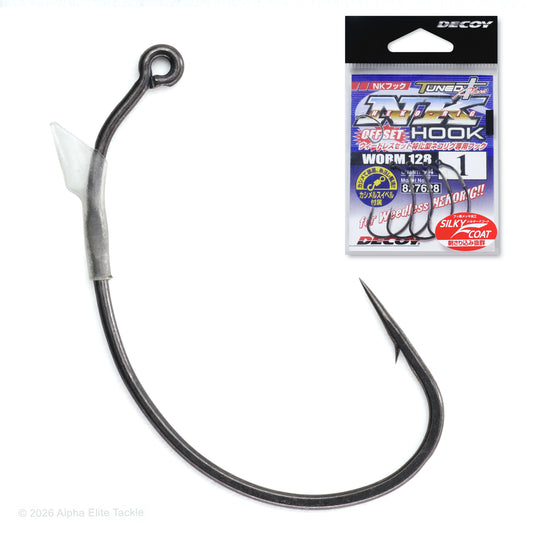 Fishing hook with packaging on a white background