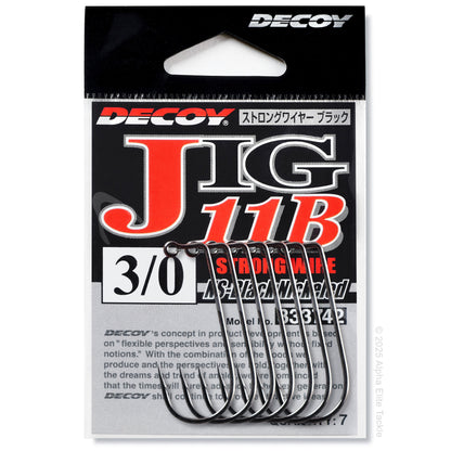 Close up of the Decoy Strong wire Jig 11B Strolling hook packaging on a white background