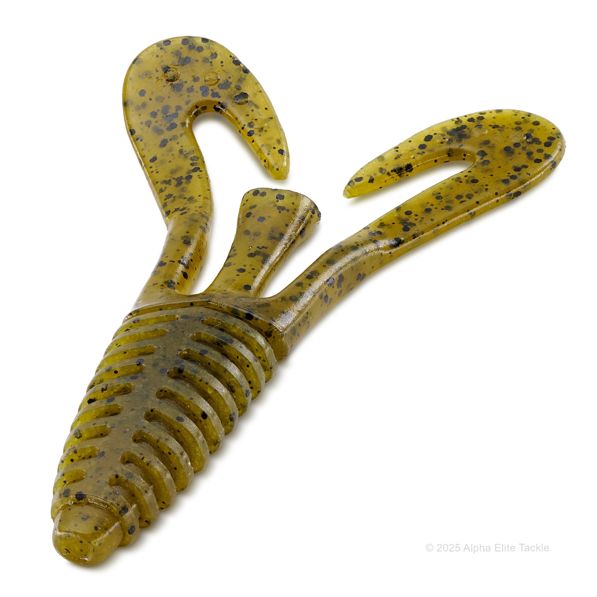 Deps barbute Craw soft plastic bait in the color Sunburn Watermelon on a white background