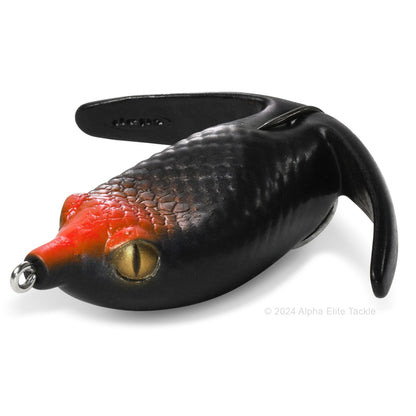 Close up of the Deps Basirisky Soft Crawler Frog in the color Red Cypress on white background.