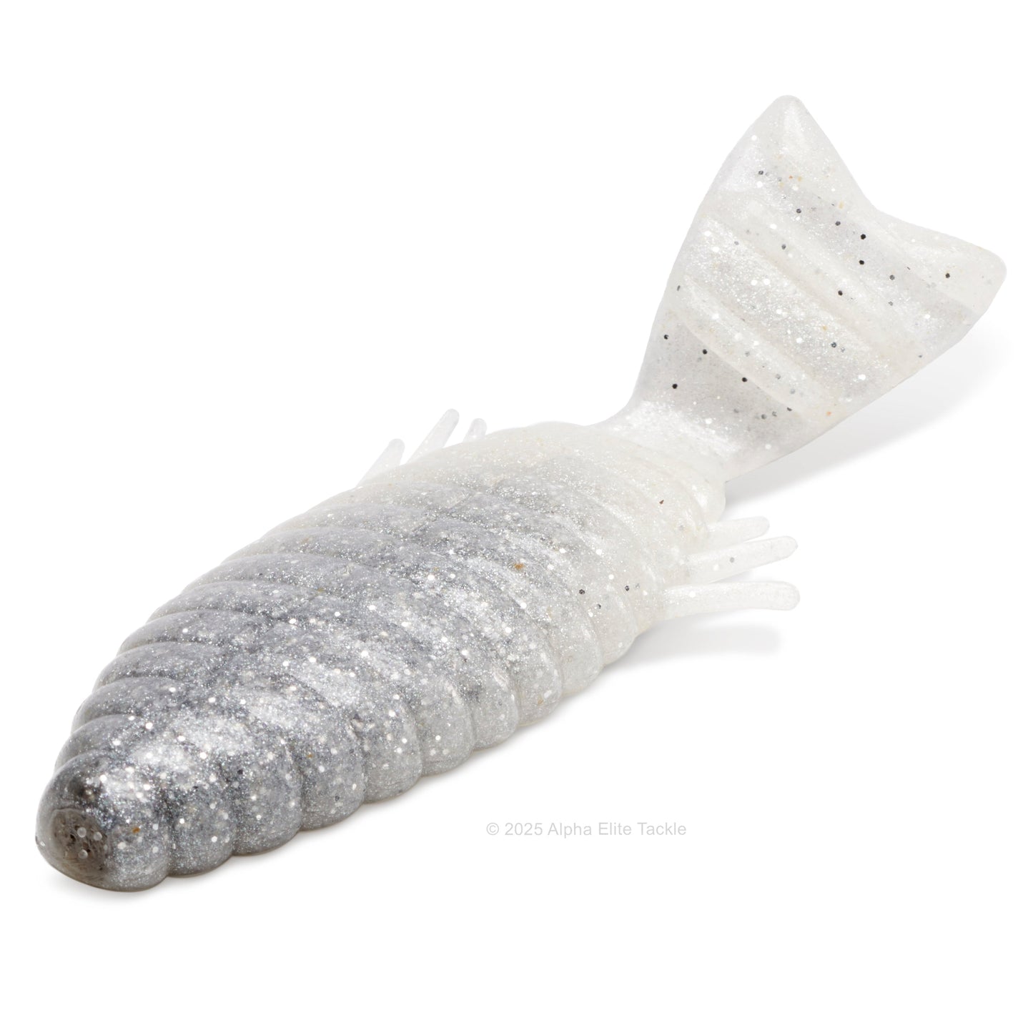 Close up of the Deps bull flat in the color silver shad on a white background