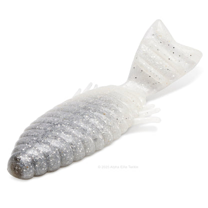 Close up of the Deps bull flat in the color silver shad on a white background