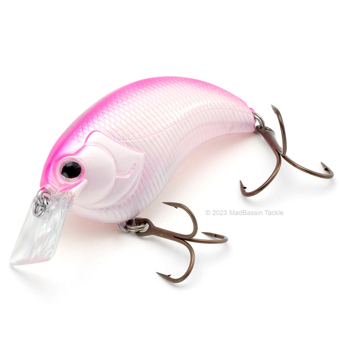 Deps Evoke 1.2 Squarebill Crankbait in the color Pink Shad on a white background