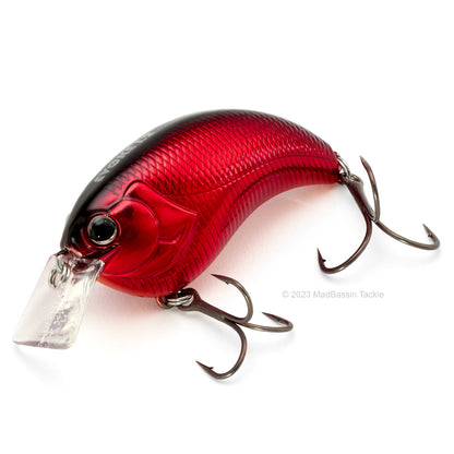 Deps Evoke 1.2 Squarebill Crankbait in the color Red Hologram on a white background