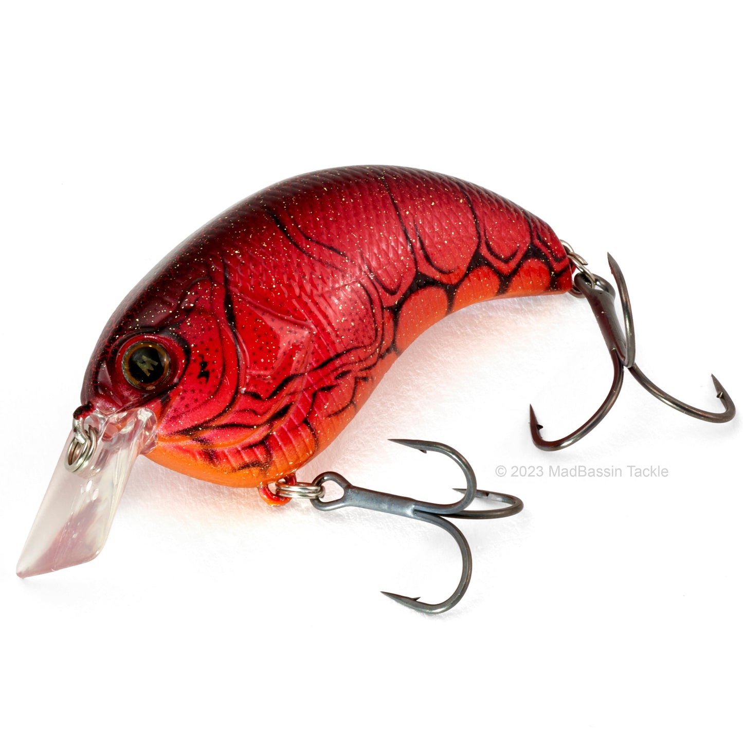 Deps Evoke 1.2 Squarebill Crankbait in the color UV Hidden Red Craw on a white background