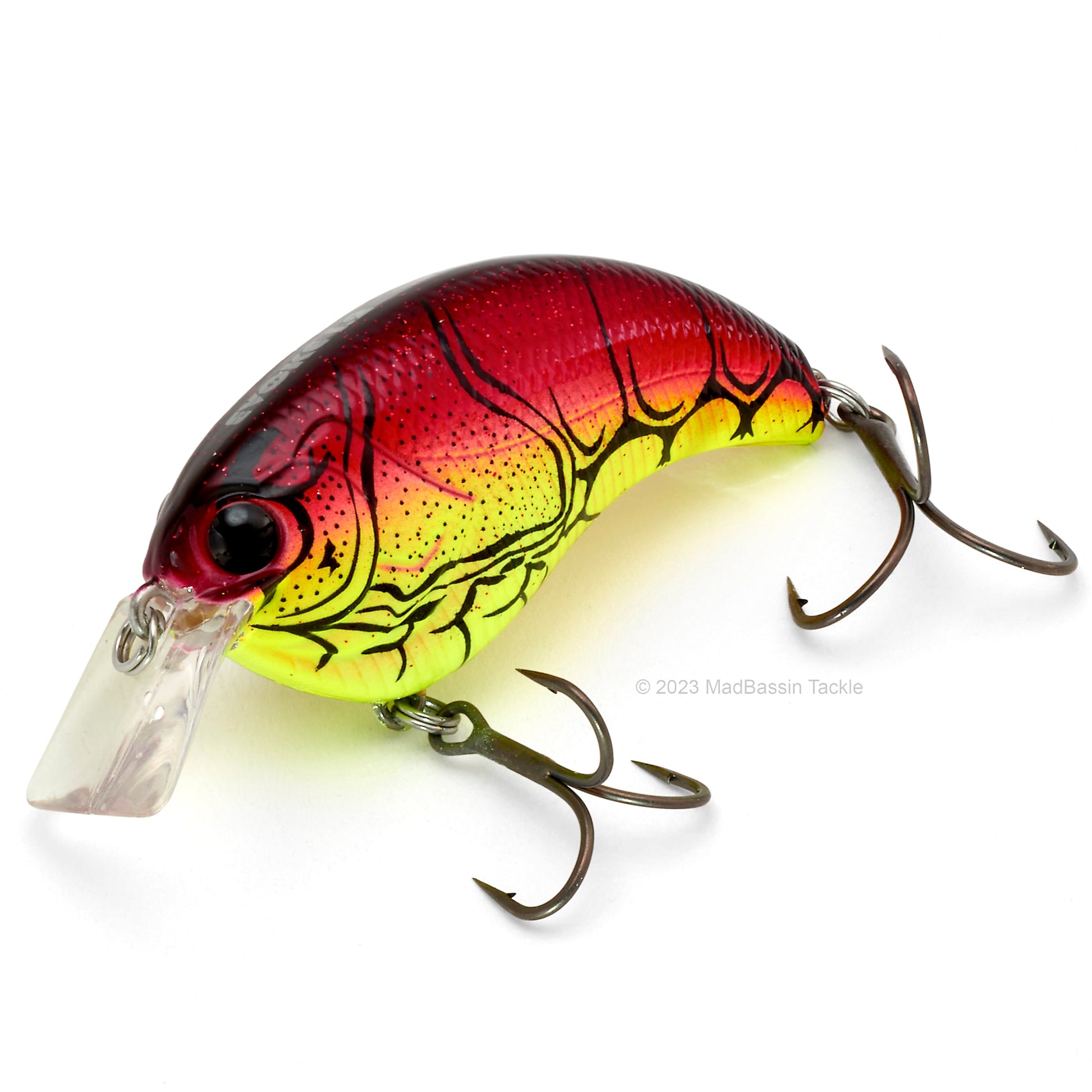 Deps Evoke 1.2 Squarebill Crankbait in the color red craw chart belly on a white background