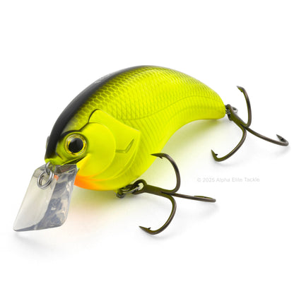 Yellow and black fishing lure on a white background
