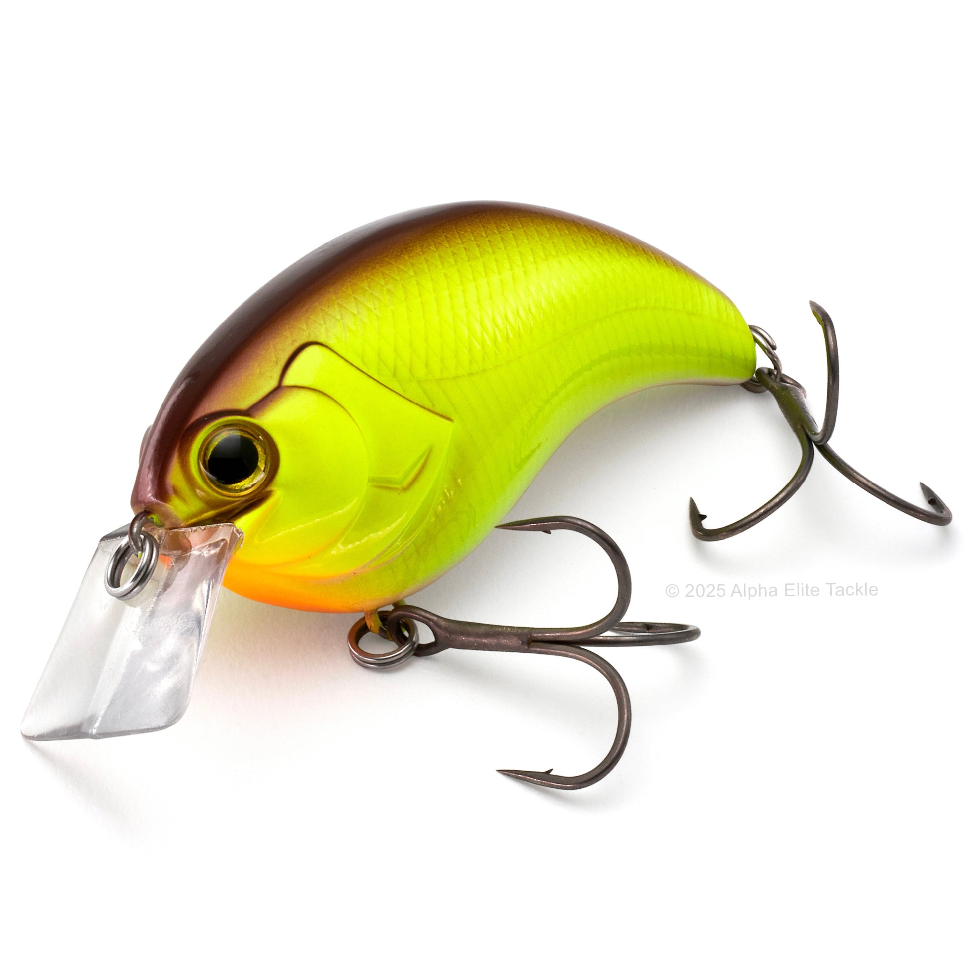 Deps Evoke 2.0 Squarebill Crankbait in the color Brown Back Chart on a white background