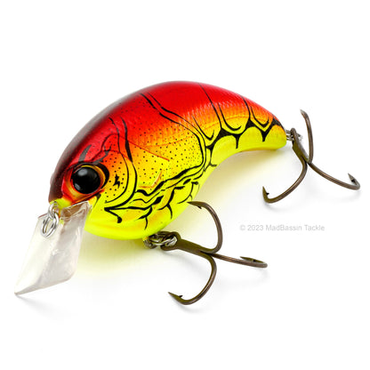 Deps Evoke 2.0 Squarebill Crankbait in the color Red Craw Chart Belly on a white background