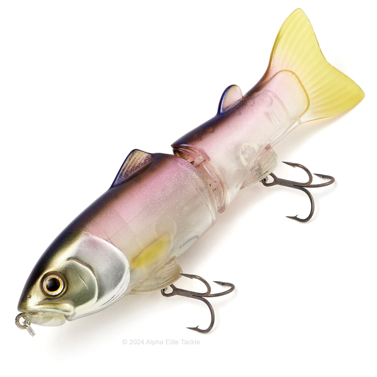 Deps New Slide Swimmer 145SS Swimbait in the color clear wakasagi on a white background