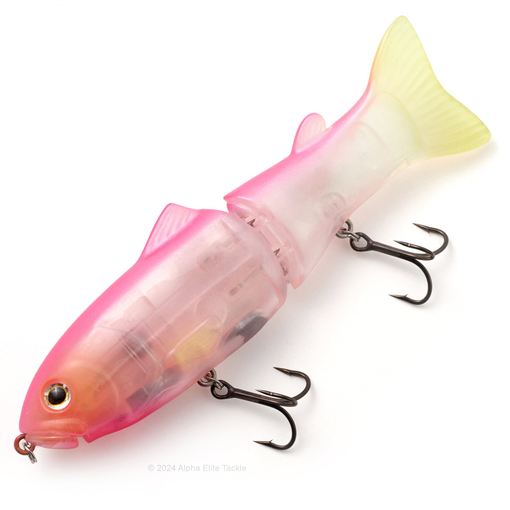 Deps New Slide Swimmer 145SS Swimbait in the color cotton candy pink on a white background