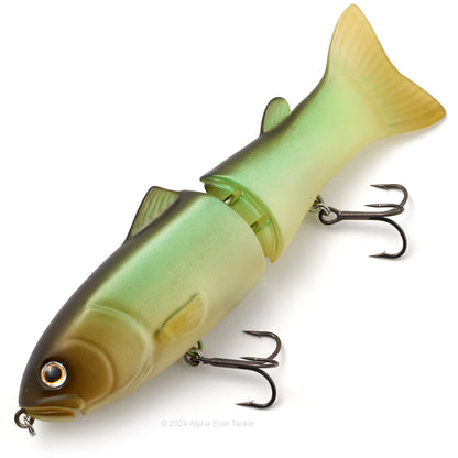 Deps New Slide Swimmer 145SS Swimbait in the color deadly keta hasu on a white background