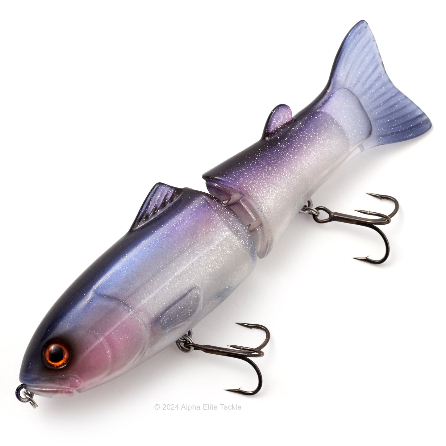 Deps New Slide Swimmer 145SS Swimbait in the color pro blue shiner on a white background