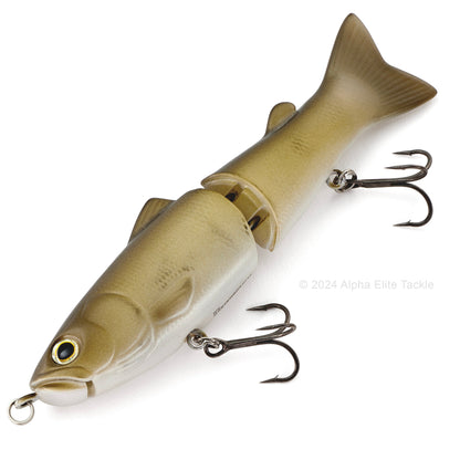 Close up of the Deps New Slide Swimmer 115 Slow Sinking Swimbait in the color Wild Carp on white background