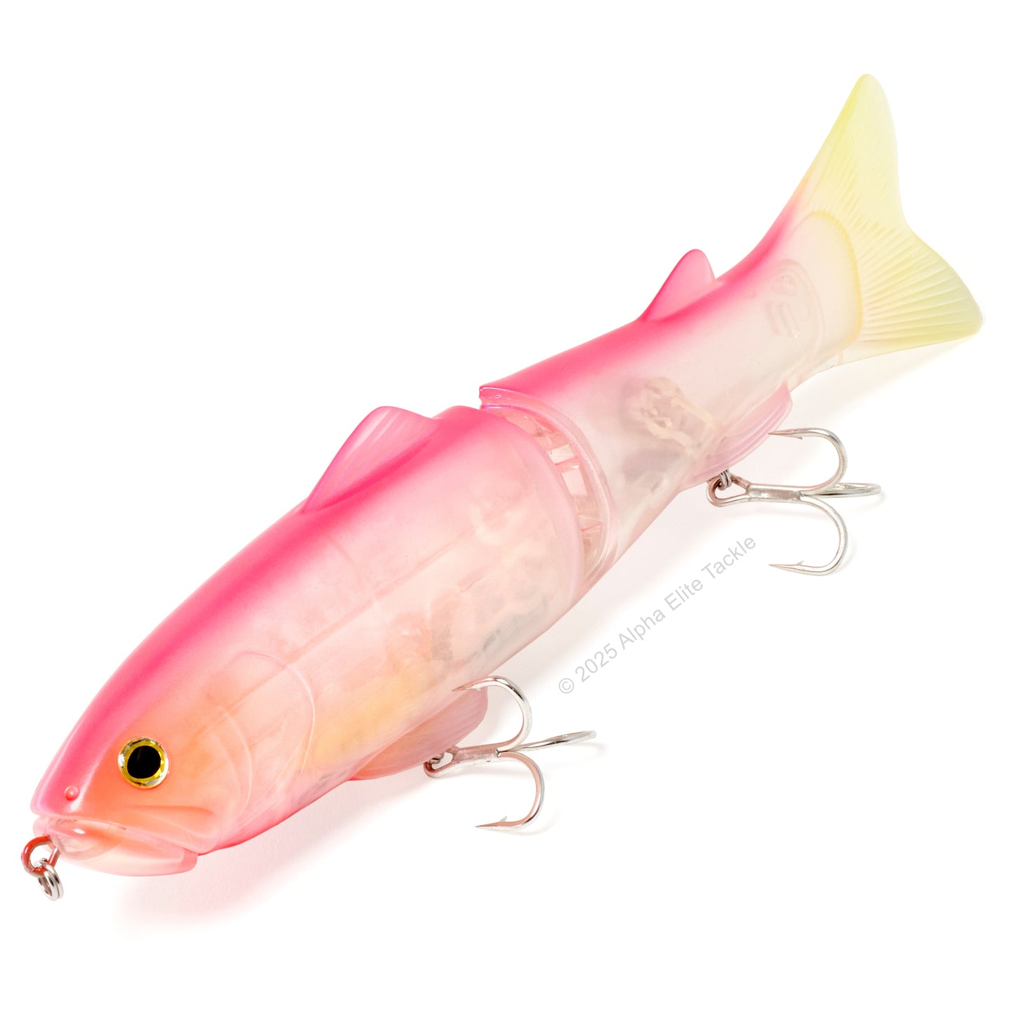 Close up of the Deps New Slide Swimmer 250 Slow Sinking Swimbait in the color Cotton Candy on white background