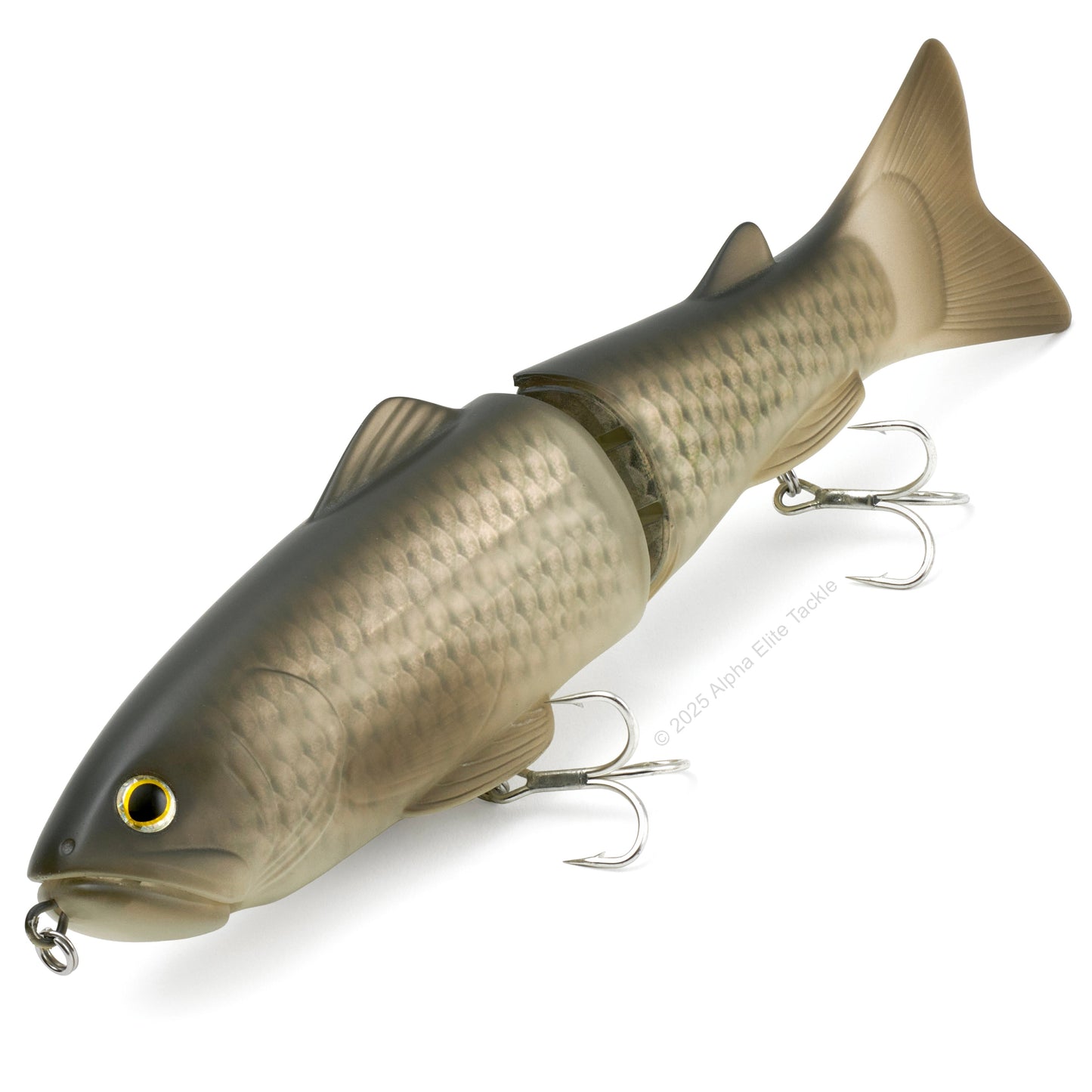 Close up of the Deps New Slide Swimmer 250 Slow Sinking Swimbait in the color Flash Carp on white background