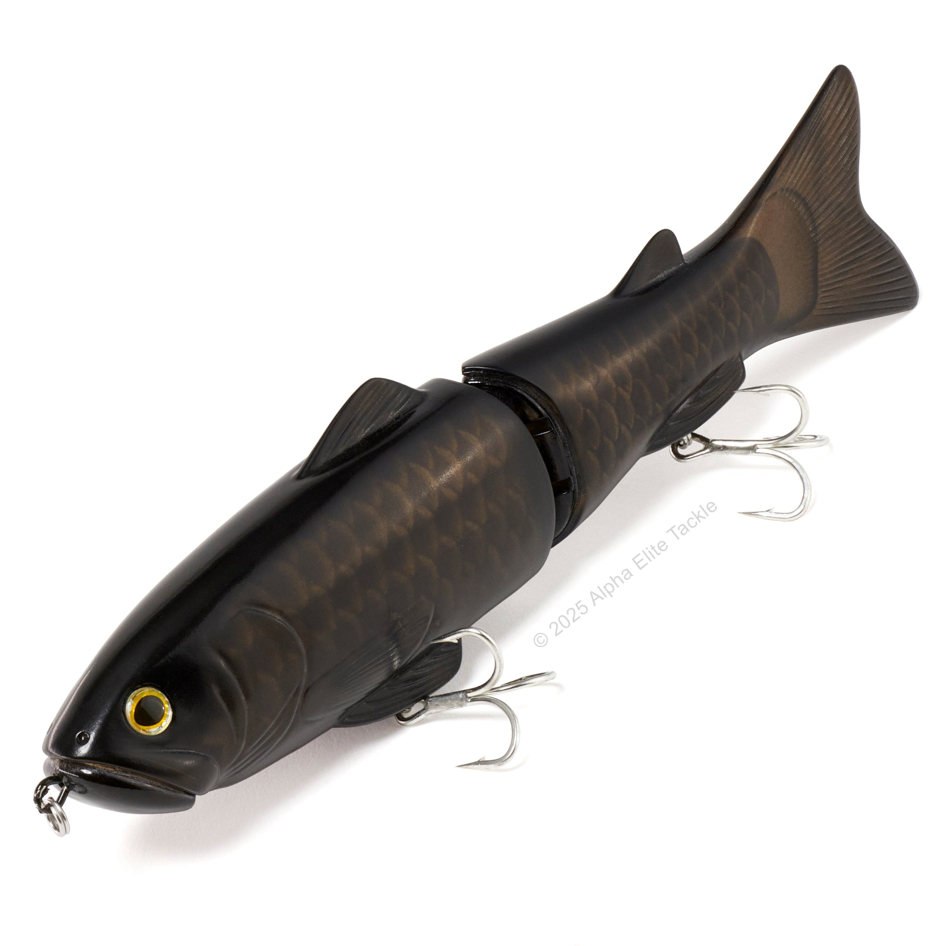 Close up of the Deps New Slide Swimmer 250 Slow Sinking Swimbait in the color Nude Black on white background
