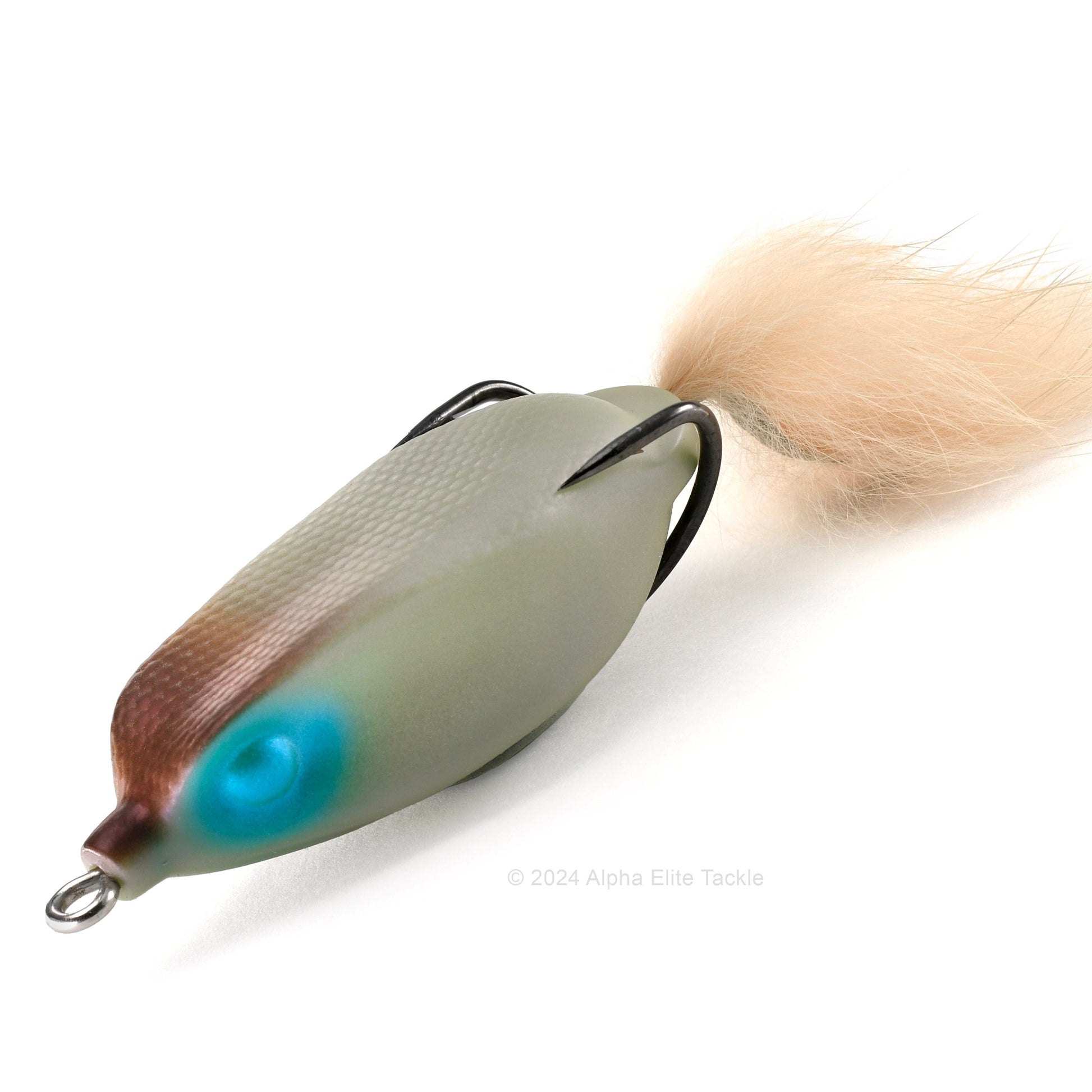 Close up of the Deps Slither K Hollow Body Frog in the color Angola Python on white background.