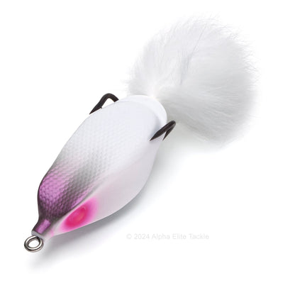 Close up of the Deps Slither K Hollow Body Frog in the color Bone Crackle on white background.