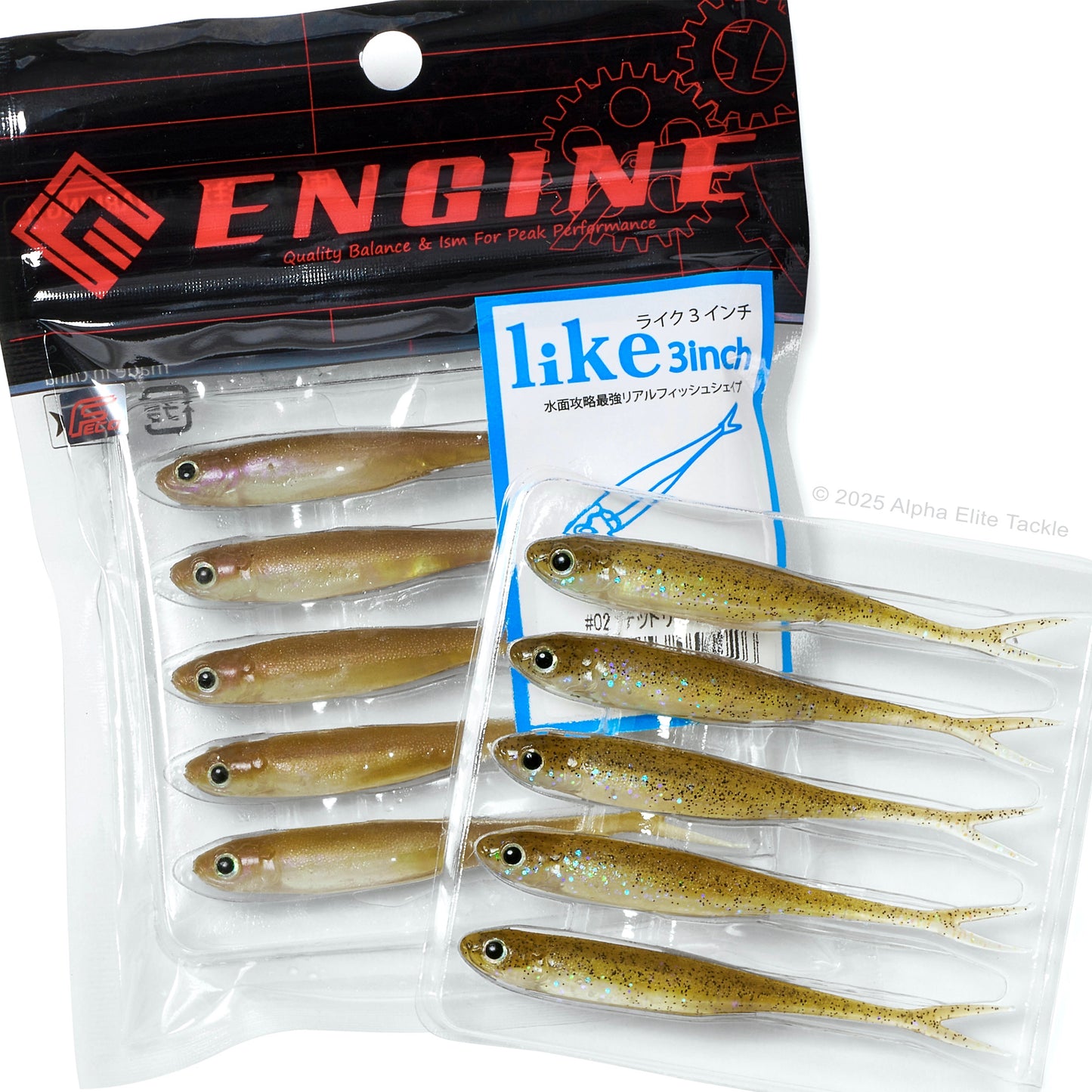 Two packages of the Engine Like 3.0 Strolling Minnow on a white background.