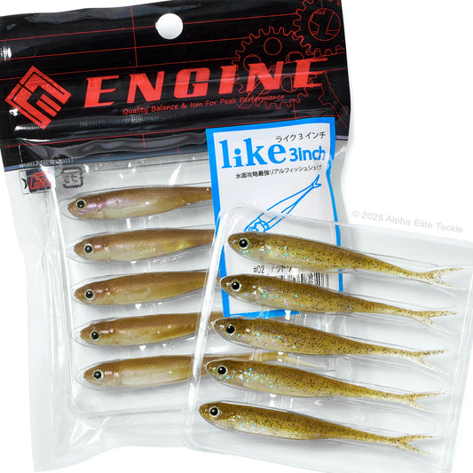 Two packages of the Engine Like 3.0 Strolling Minnow on a white background.