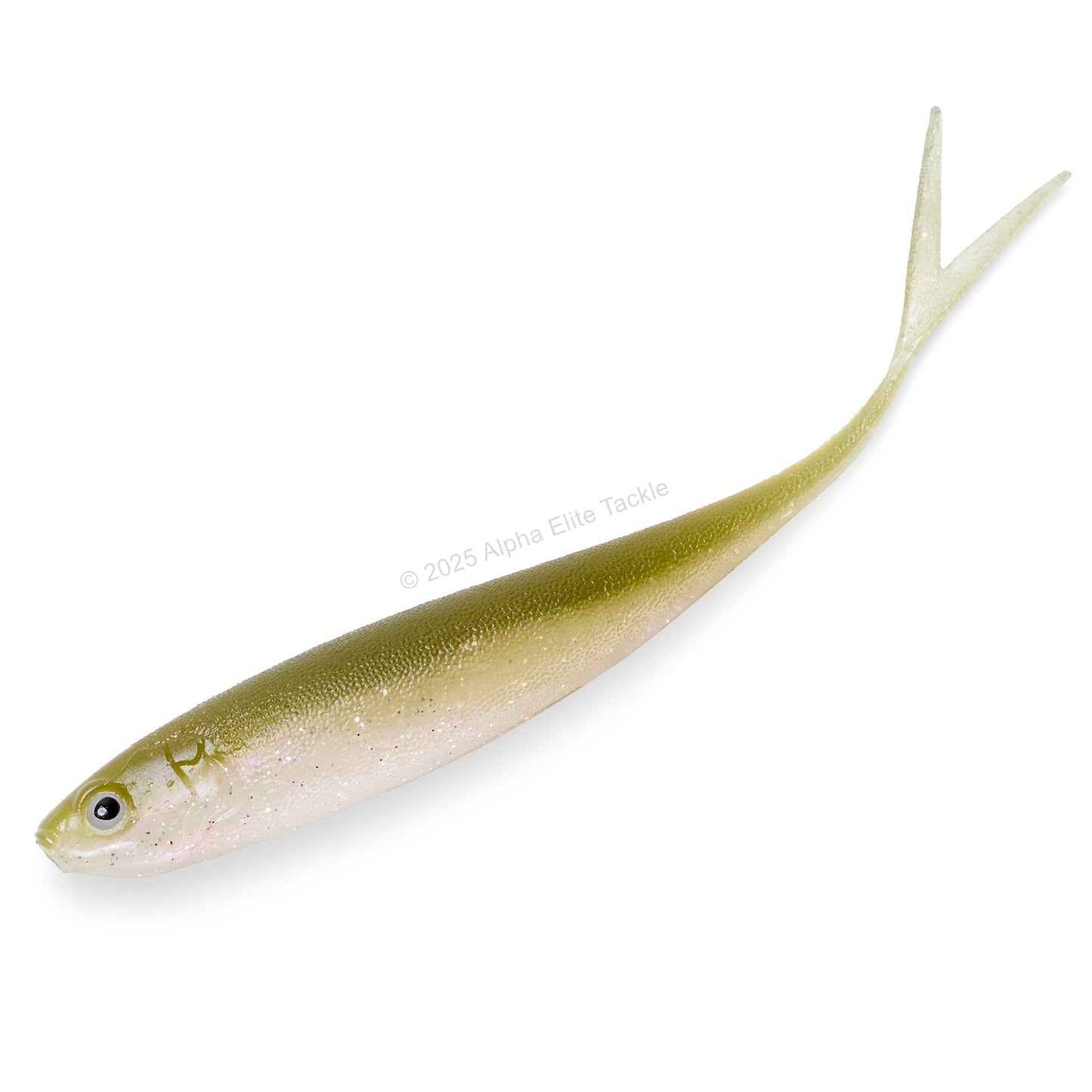 Close up of the Engine Like Five Strolling Minnow in the color Natural Fish on a white background.