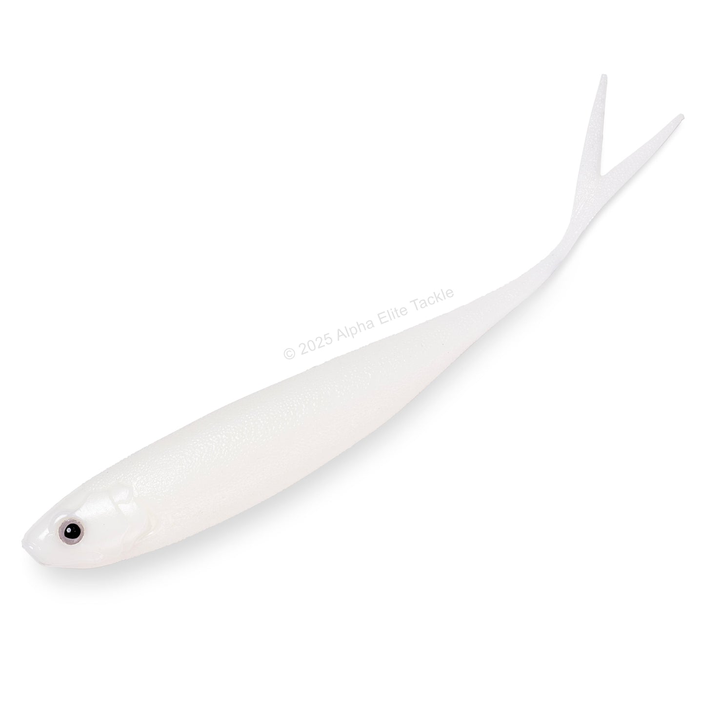 Close up of the Engine Like Five Strolling Minnow in the color White on a white background.