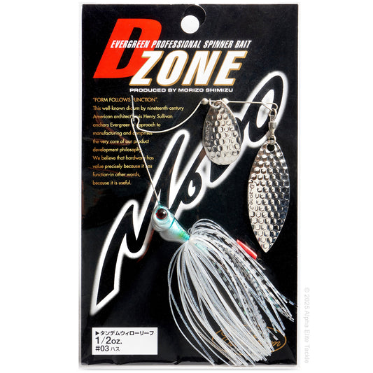 Evergreen D Zone Spinnerbait in the color Lotus in its packaging on a white background