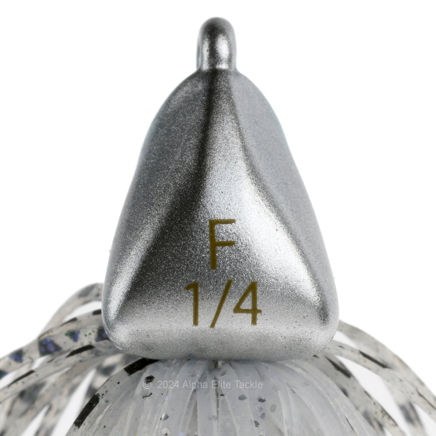 Close up of the bottom of the head of the Evergreen Grass Ripper Jig