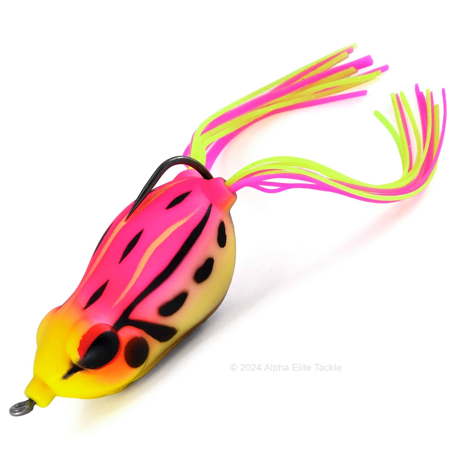 Close up of the Evergreen Kicker Hollow Body Frog in the color Tonosama Pink on a white background
