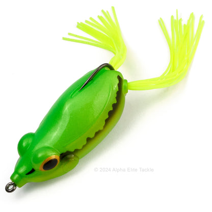 Close up of the Evergreen Kicker Hollow Body Frog in the color Tree Frog on a white background