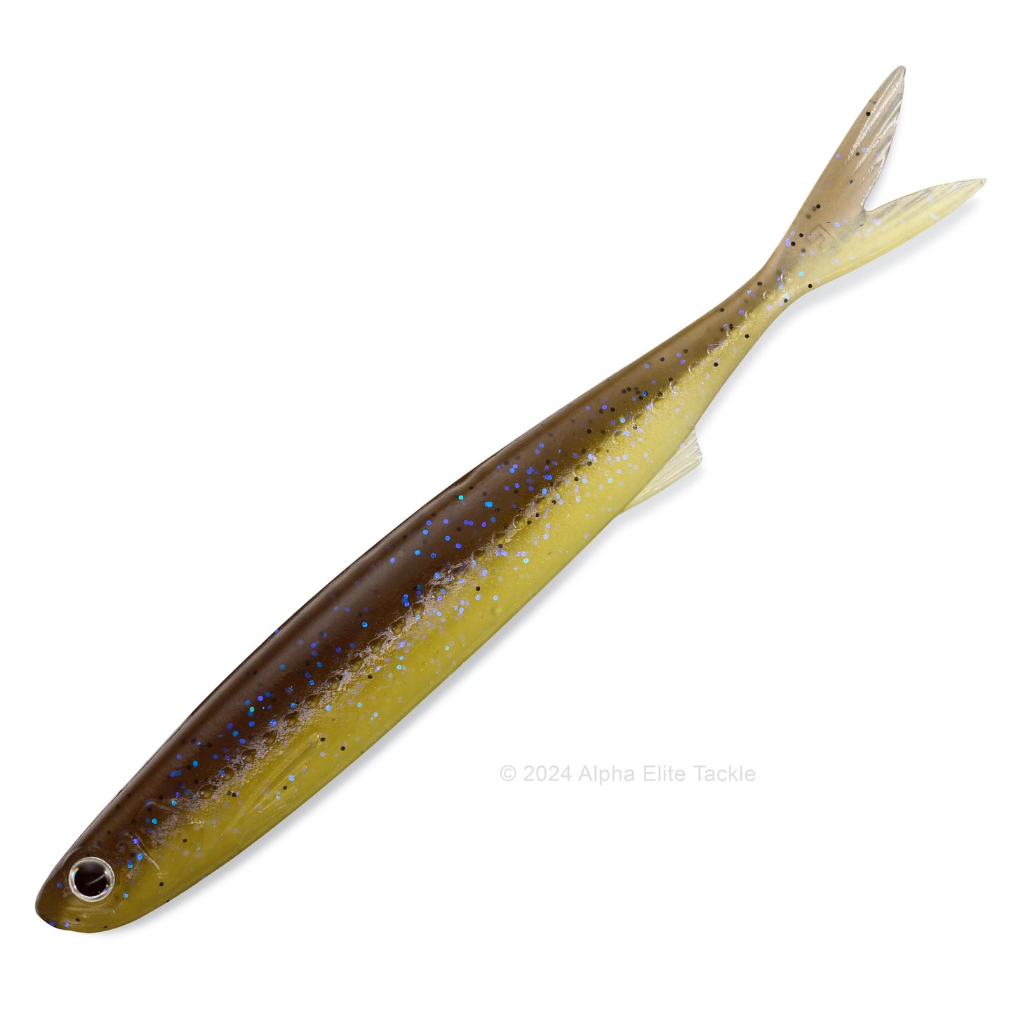 Close up of the Evergreen Last Ace 128S Strolling Minnow in the color Baby Gill on a white background.
