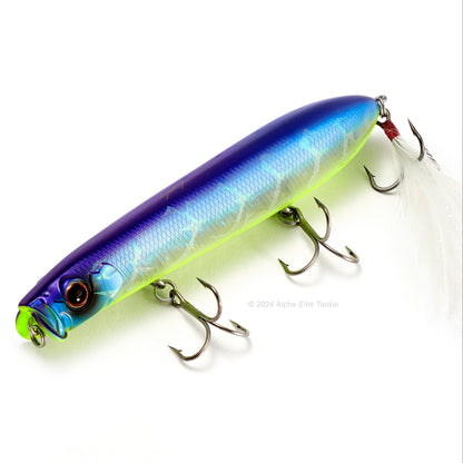 Close up of the Evergreen Showerblows Shorty SB-105 Topwater in the color Smash Shad on a white background