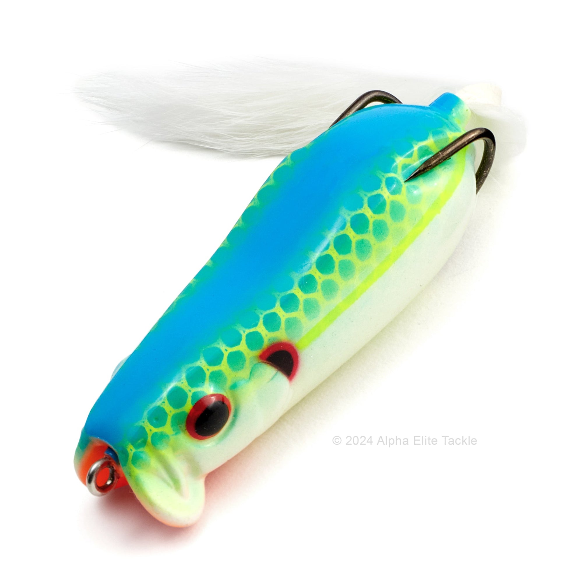 Close up of the Evergreen Showerblows Softshell SS 77 Hollow Body Frog in the color Citrus Shad
