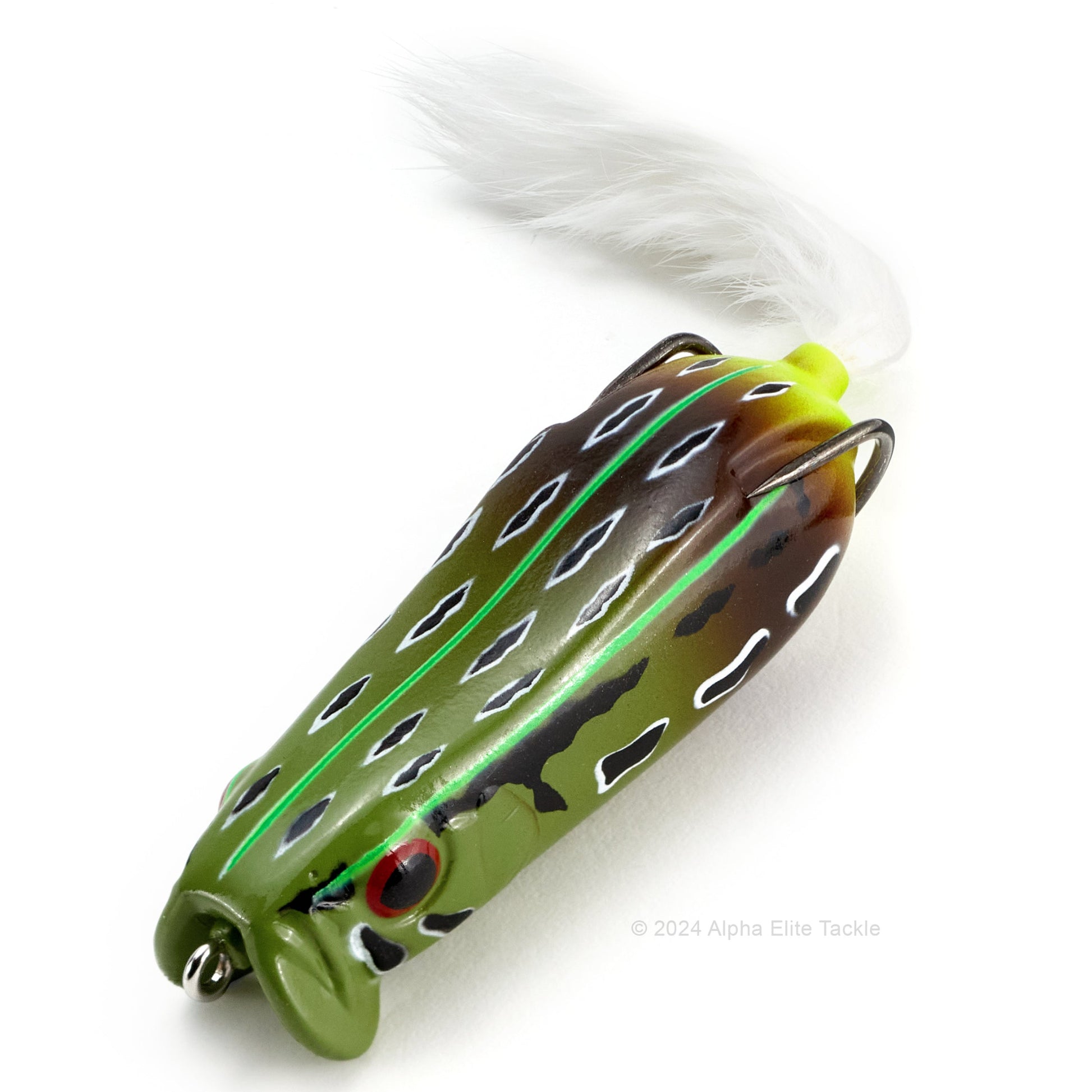 Close up of the Evergreen Showerblows Softshell SS 77 Hollow Body Frog in the color Tonosama King
