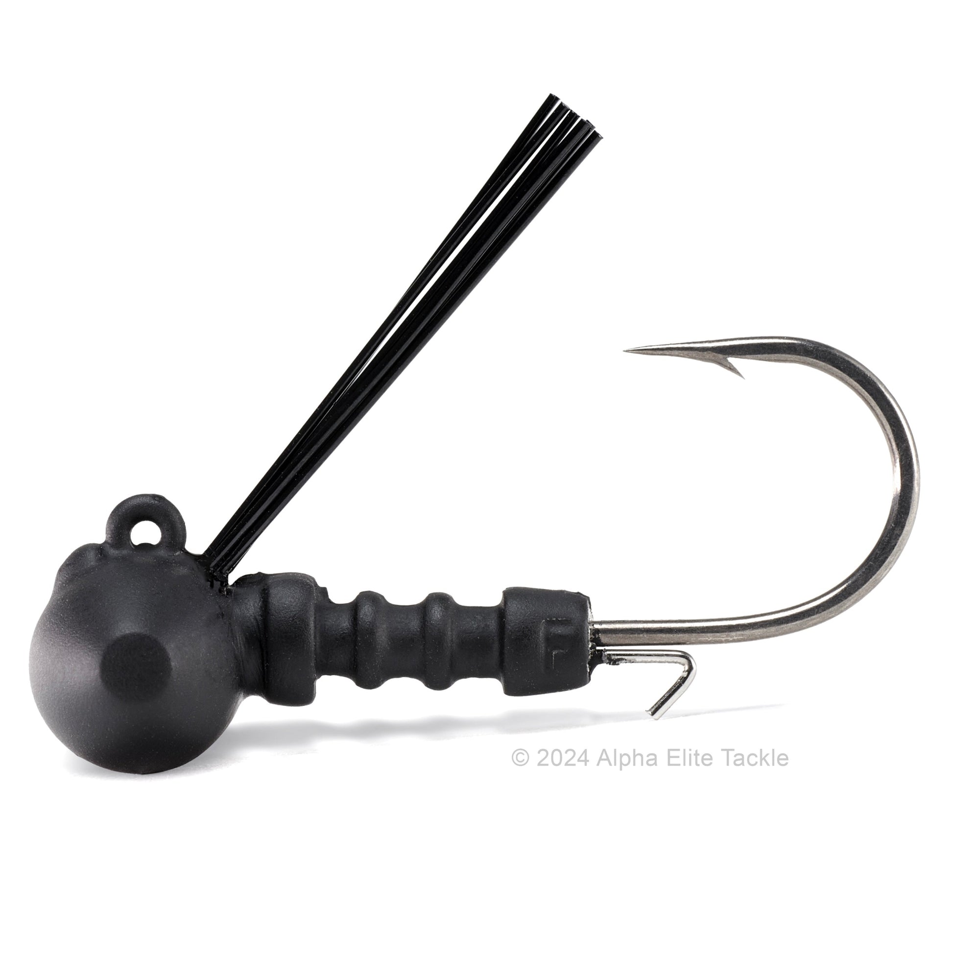 Close up of the Evergreen Tungsten Blow Football Jig without it's skirt on a white background.