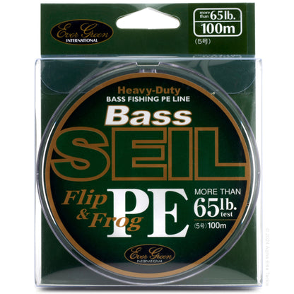 Evergreen Bass SEIL Flip and Frog PEx8 Braid Fishing line package 65lb
