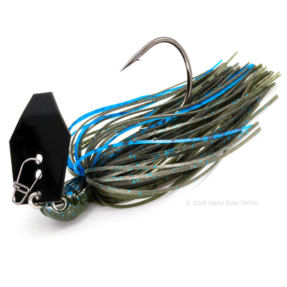 Evergreen Jack Hammer with a black blade and green pumpkin and blue skirt