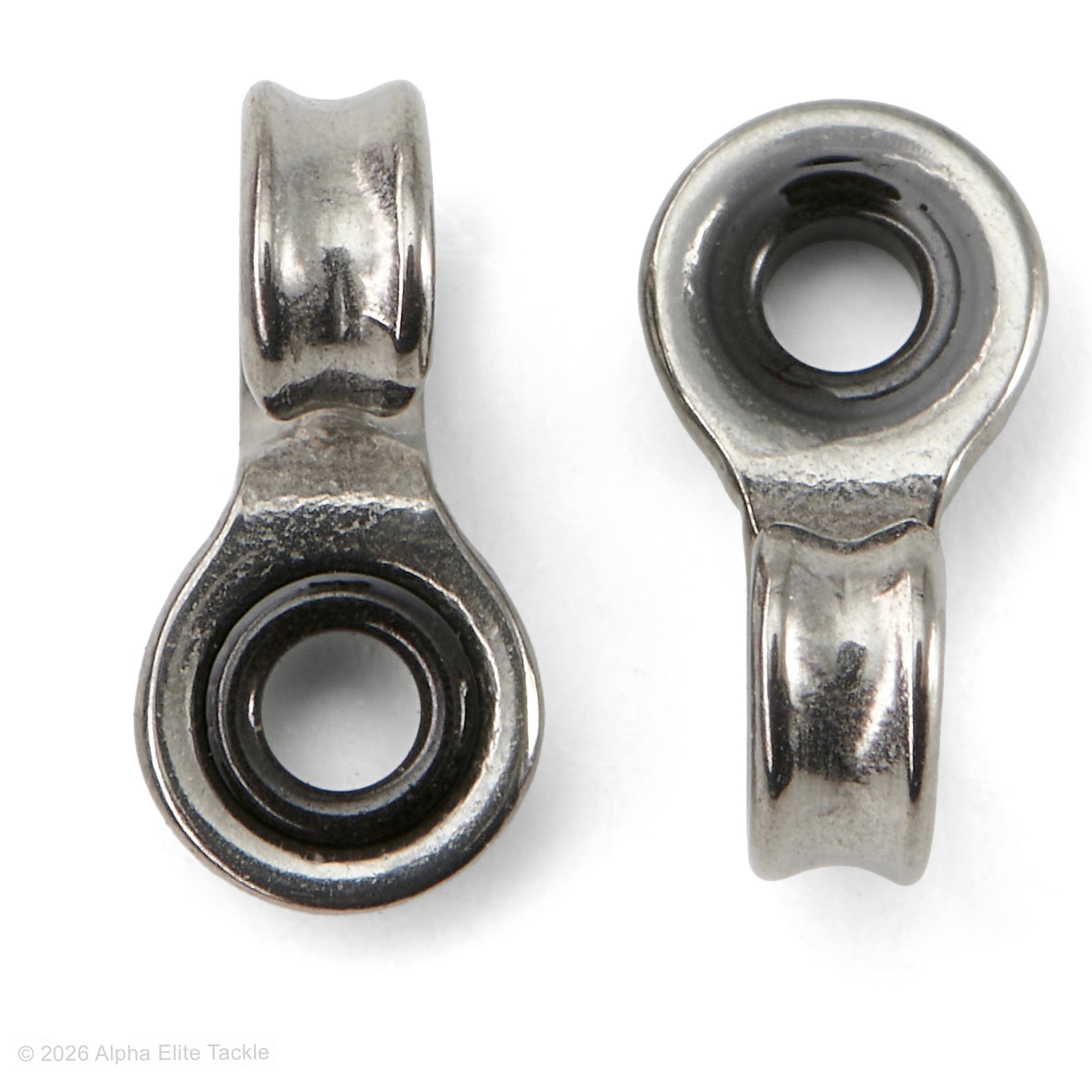 Two sliver ceramic ring with a snap made by Fuji Japan for use in bass fishing free rig
