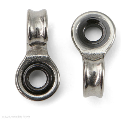 Two sliver ceramic ring with a snap made by Fuji Japan for use in bass fishing free rig