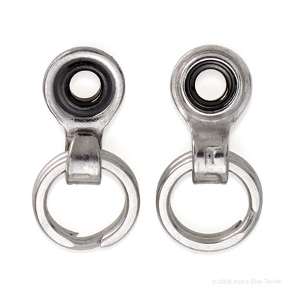 close up of two Fuji Free Rig Swivel Split Rings LSM-NOR2.5