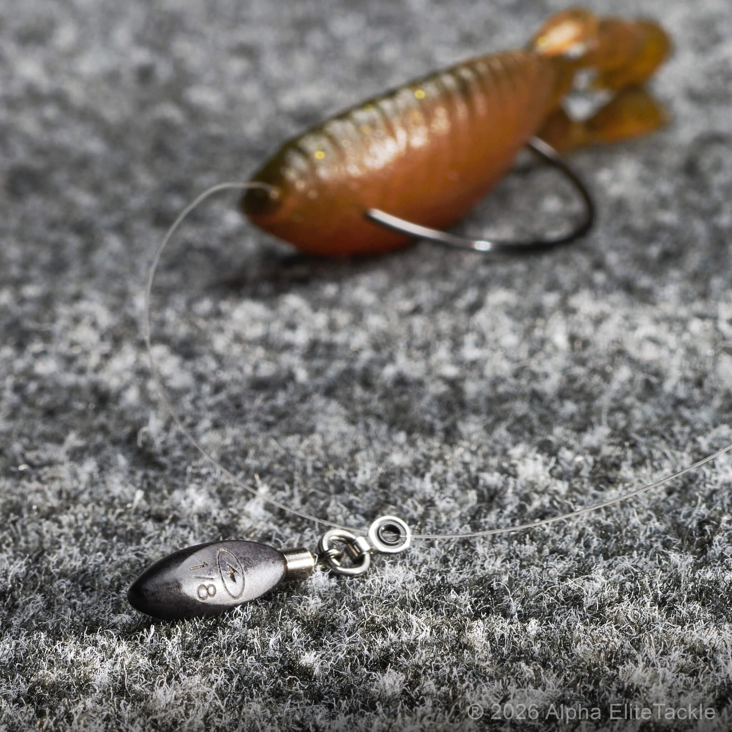 In use rigged Fuji Free Rig Swivel Split Ring LSM-NOR2.5 on a boat
