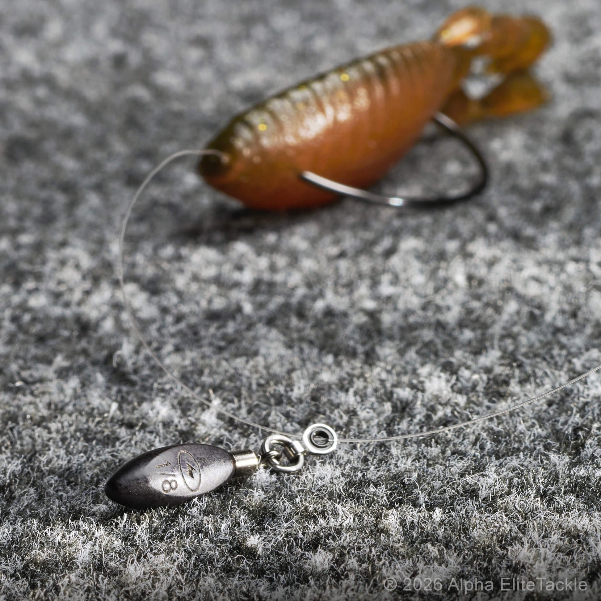 In use rigged Fuji Free Rig Swivel Split Ring LSM-NOR2.5 on a boat